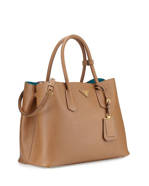 prada saffiano dark brown